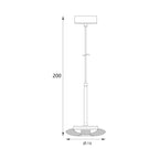 Maxlight Lampa wisząca Lunaris - Metal + szkło - Złoty P0649