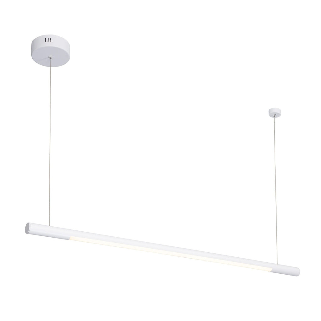 Maxlight Lampa wisząca Organic Horizon 100cm - Stal nierdzewna + akryl - Biały P0357