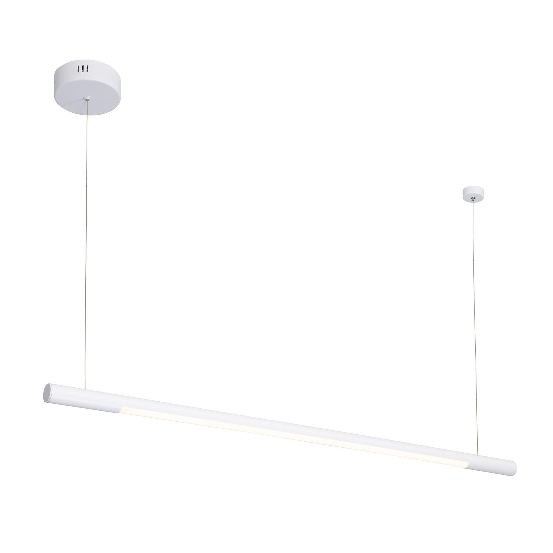 Maxlight Lampa wisząca Organic Horizon 100cm - Stal nierdzewna + akryl - Biały P0357
