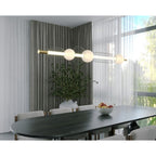 Maxlight Lampa wisząca Bora C - Metal + szkło - Czarny + złoty P0593