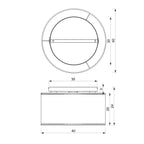 plafon Rattan cylinder shade dia 400 h 200 3xE27