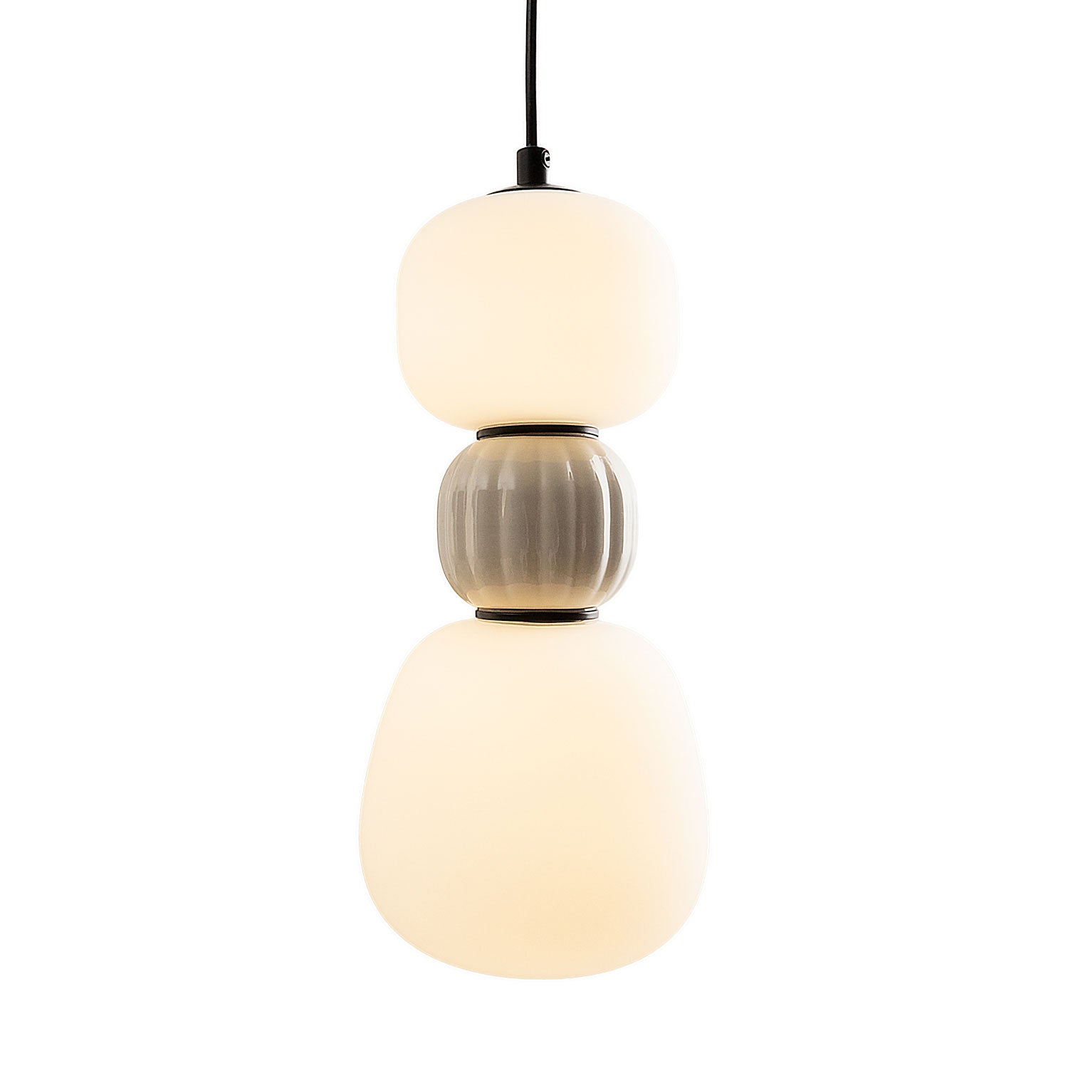 Maxlight Lampa wisząca Modern 13W - Metal + szkło - Czarny P0627