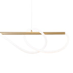 Maxlight Lampa wisząca Laguna - Metal, silikon - Złoty P0614