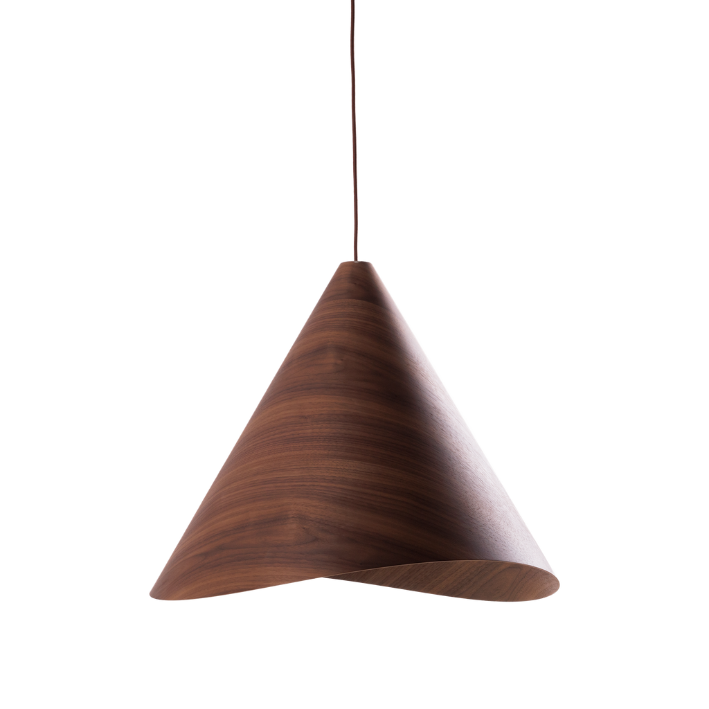 Maxlight Lampa wisząca Sakura - Metal + drewno - Ciemne drewno orzechowe P0610