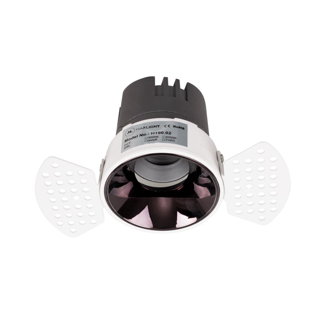 Maxlight Oprawa wpuszczana Spilio, do skompletowania z modułem HM190 i zasilaczem HT190 - Aluminium - Biały H190.02