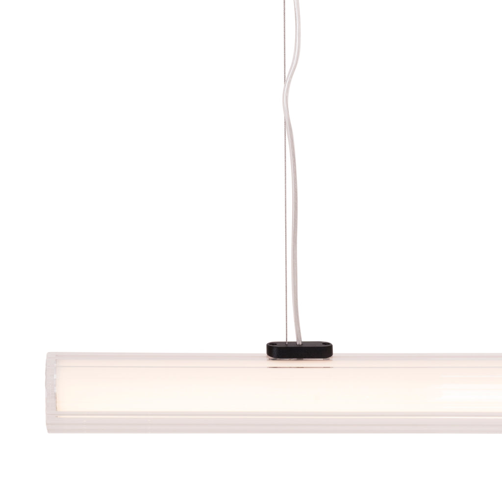 Maxlight Lampa wisząca Fayette 121cm - Aluminium + pc + szkło - Czarny P0621