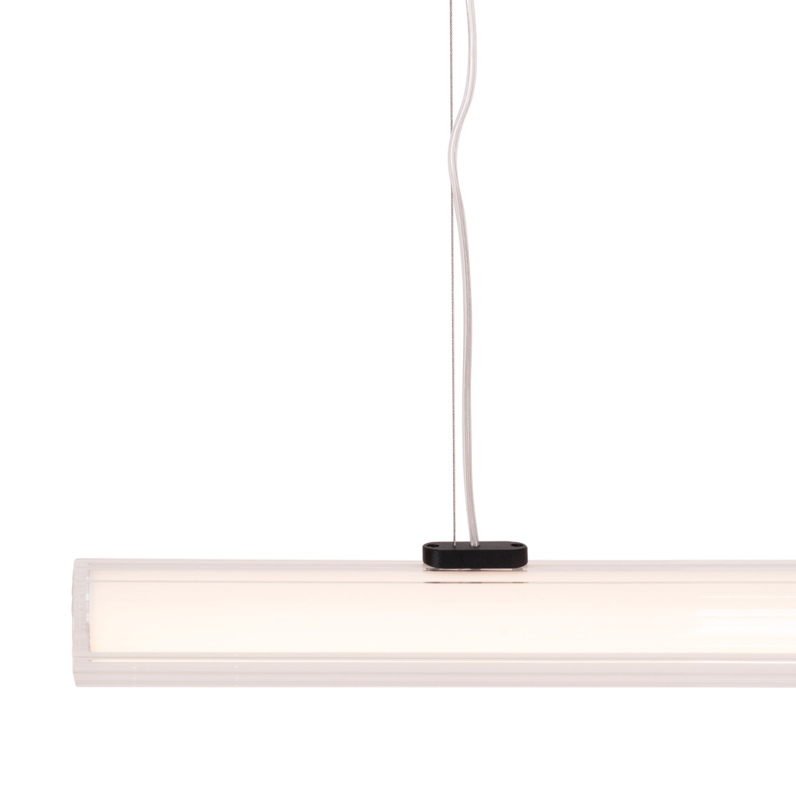 Maxlight Lampa wisząca Fayette 121cm - Aluminium + pc + szkło - Czarny P0621
