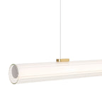 Maxlight Lampa wisząca Fayette 121cm - Aluminium + pc + szkło - Złoty P0622