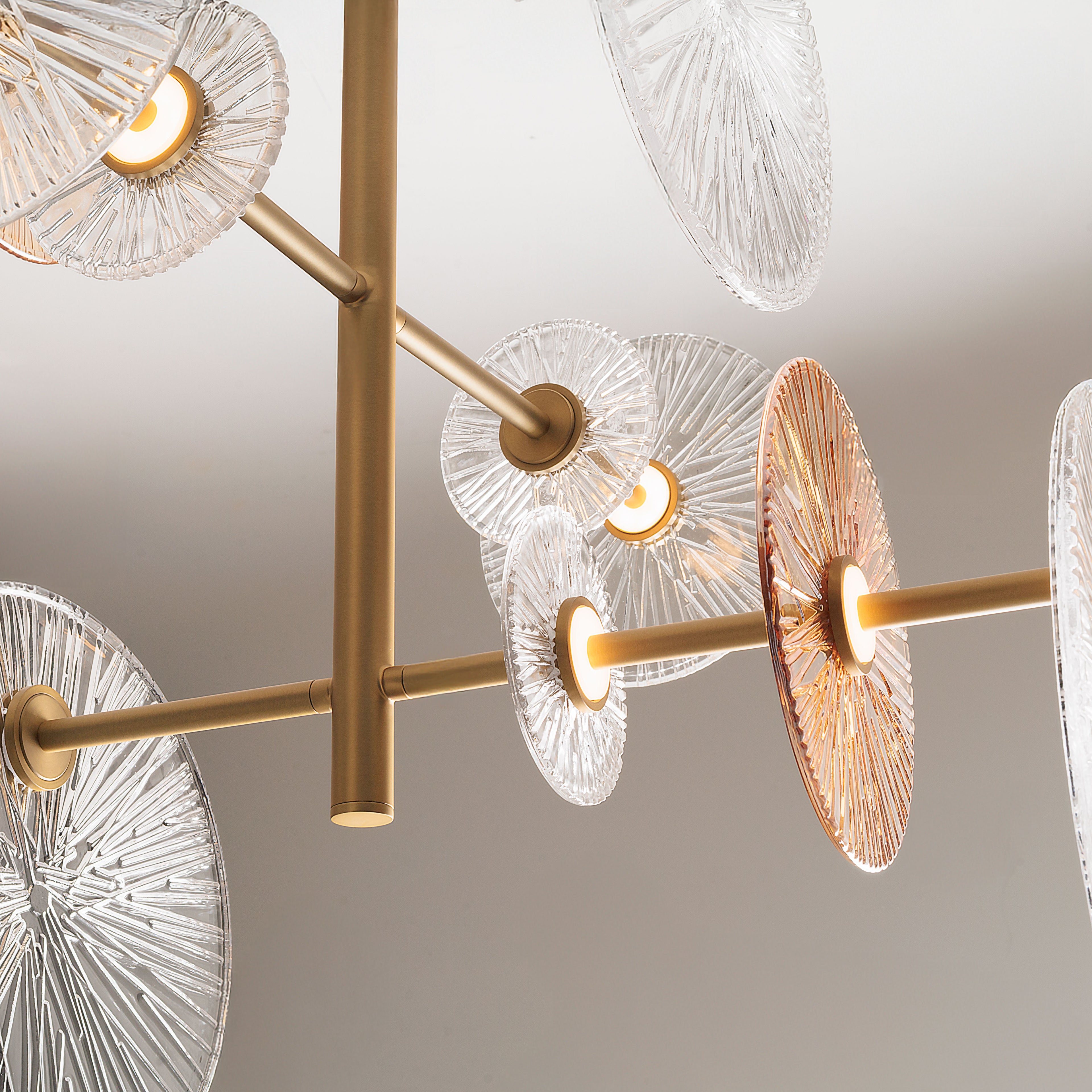Maxlight Lampa wisząca Allure - Metal + szkło - Złoty matowy P0541