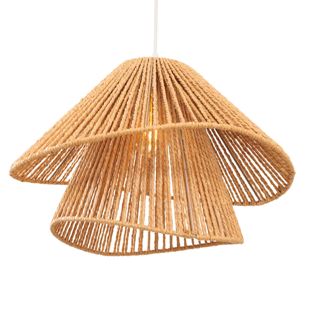 Maxlight Lampa wisząca Amalfi II - Pleciony papier - Biały P0578