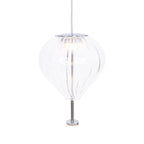 Maxlight Lampa wisząca Palloncini I - Metal + szkło - Biały + chrom + szkło transparentne P0527