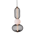 Maxlight Lampa wisząca Bora A - Metal + szkło - Czarny + złoty P0591