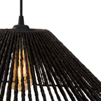Maxlight Lampa wisząca Amalfi I - Pleciony papier - Czarny P0579