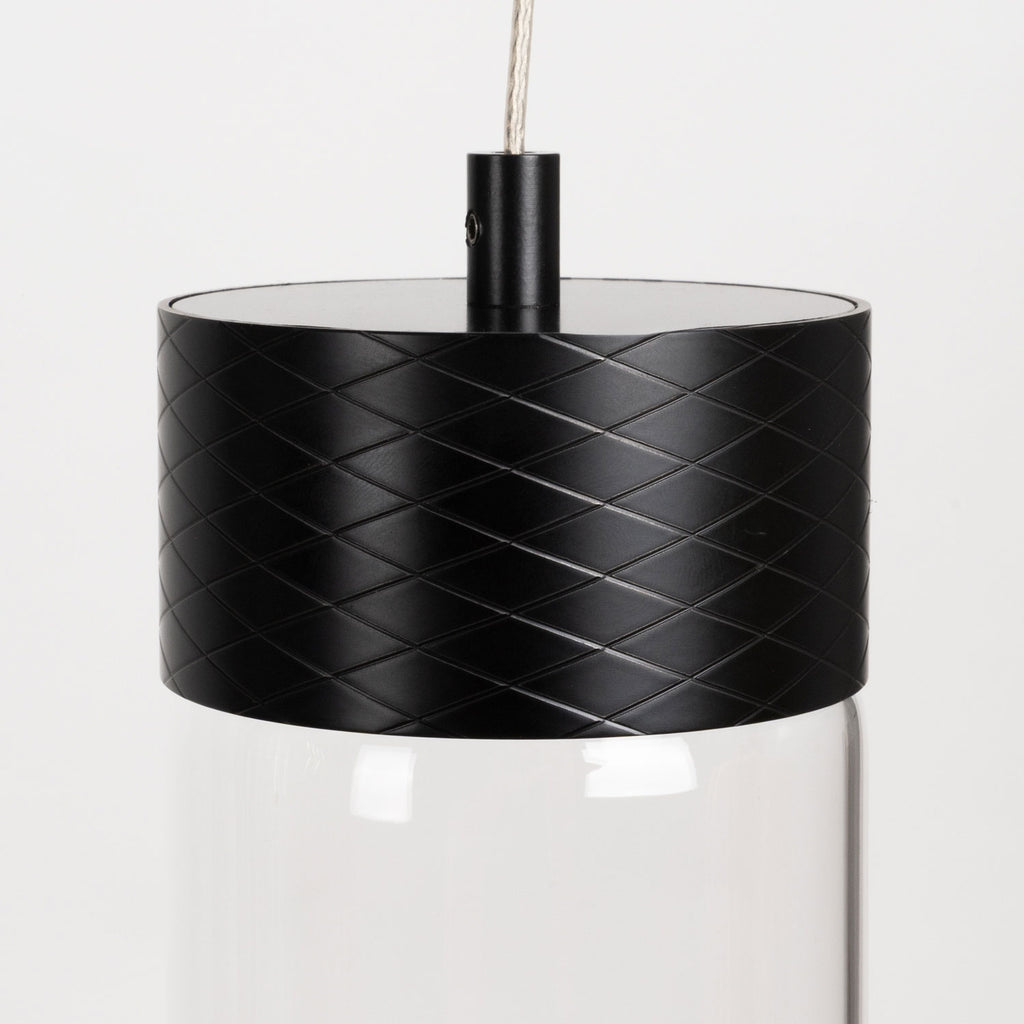 Maxlight Lampa wisząca Fusion - Metal + szkło - Czarny P0640