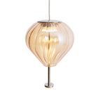 Maxlight Lampa wisząca Palloncini I - Metal + szkło - Biały + chrom + szkło bursztynowe P0575