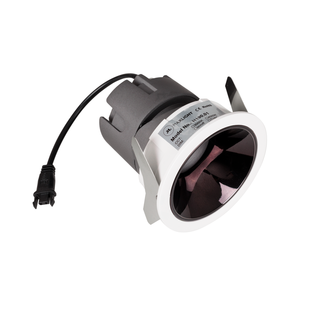 Maxlight Oprawa wpuszczana Spilio, do skompletowania z modułem HM190 i zasilaczem HT190 - Aluminium - Biały H190.01