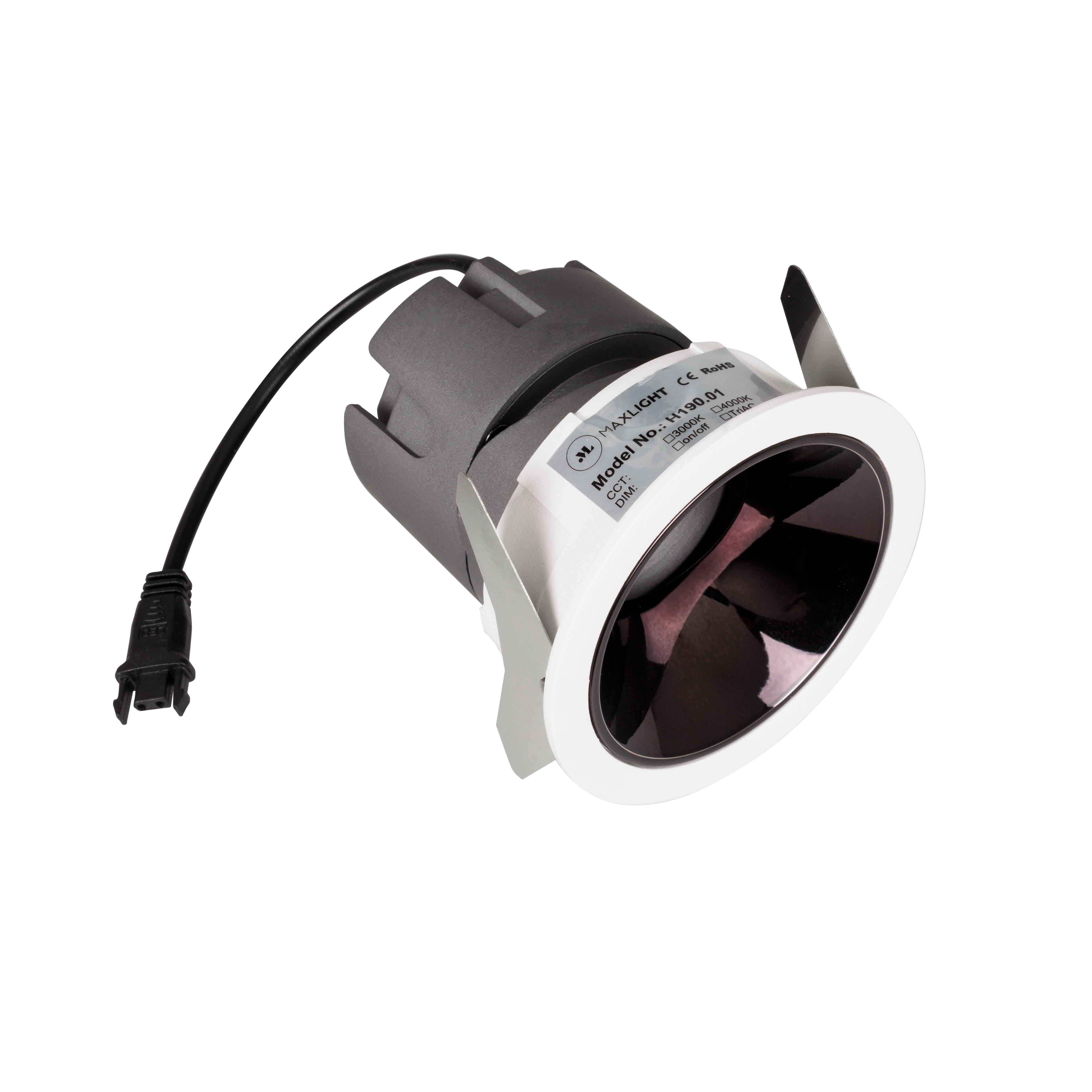 Maxlight Oprawa wpuszczana Spilio, do skompletowania z modułem HM190 i zasilaczem HT190 - Aluminium - Biały H190.01