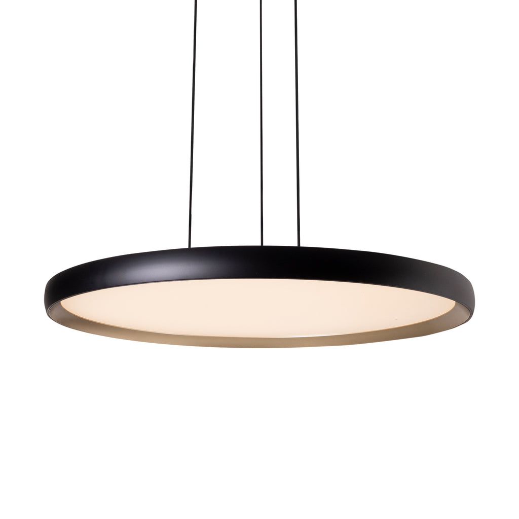 Maxlight Lampa wisząca Vik 48cm - Metal - Czarny + złoty P0556