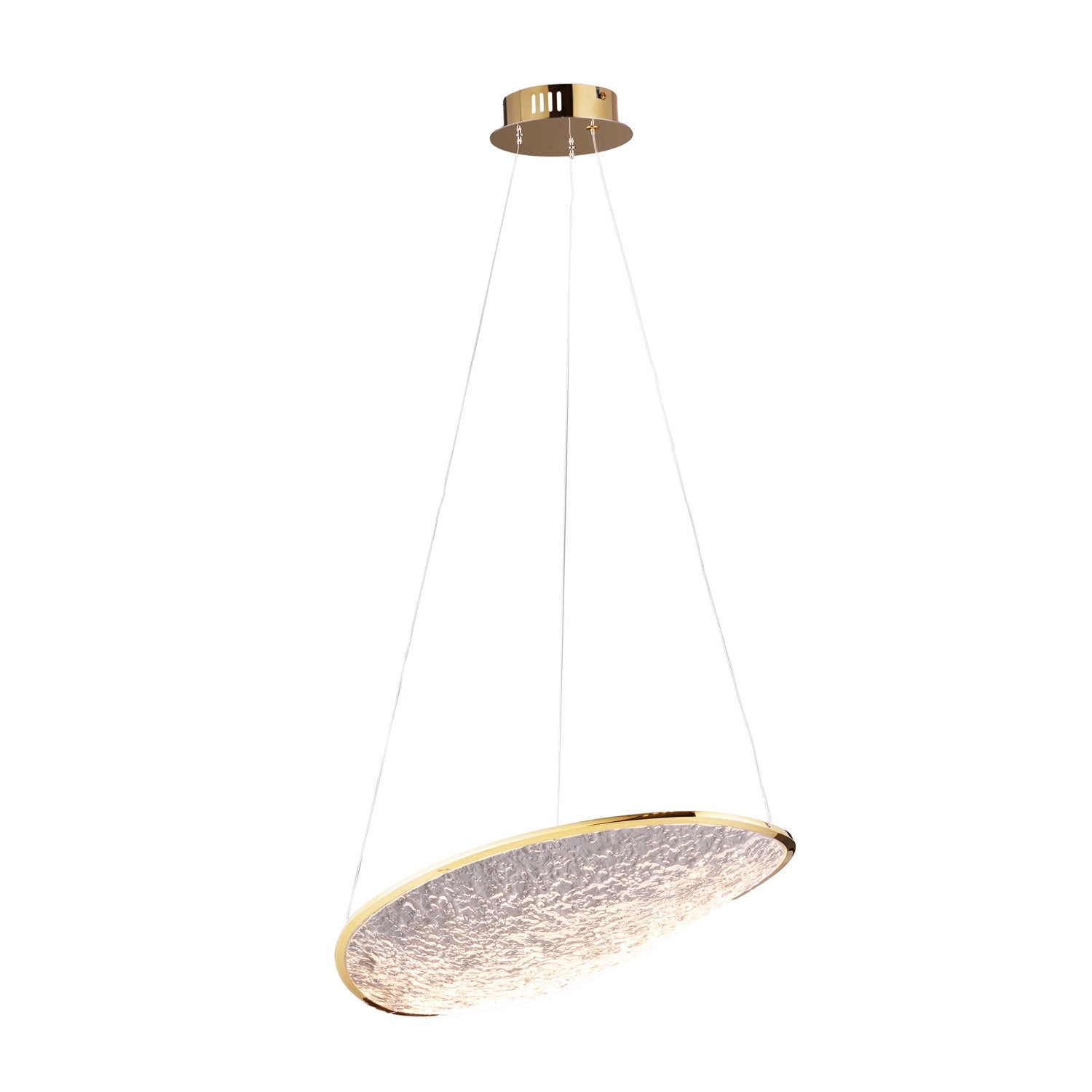 Maxlight Lampa wisząca Empire 17W - Metal + akryl - Złoty P0637D