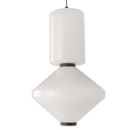 Maxlight Lampa wisząca Akiko - Metal + szkło mleczne - Czarny P0467