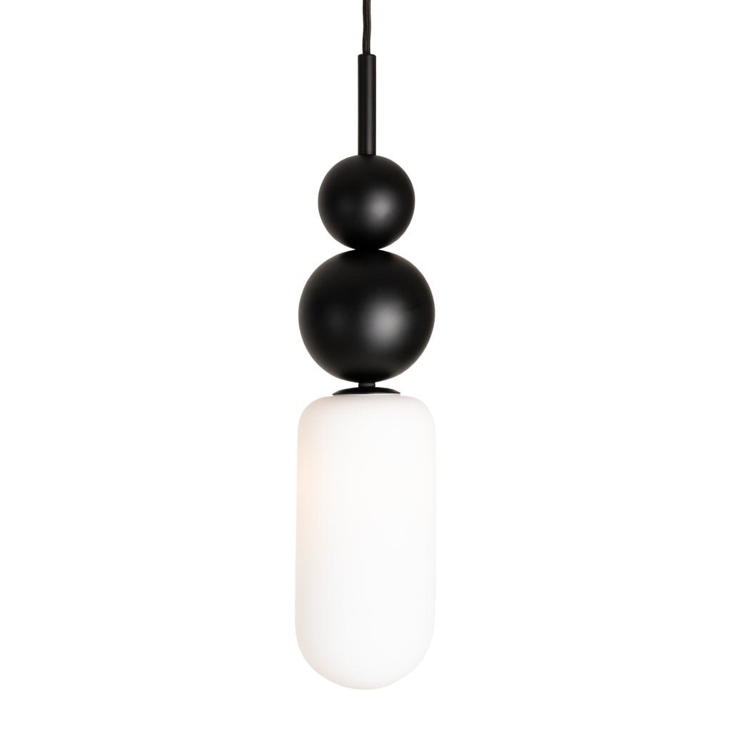 Maxlight Lampa wisząca Nova - Stal nierdzewna + szkło - Czarny P0641