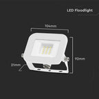 10W Naświetlacz LED SMD / Chip SAMSUNG / Barwa:3000K / Obudowa: Biała