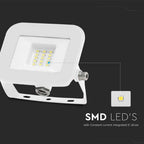 10W Naświetlacz LED SMD / Chip SAMSUNG / Barwa:4000K / Obudowa: Biała