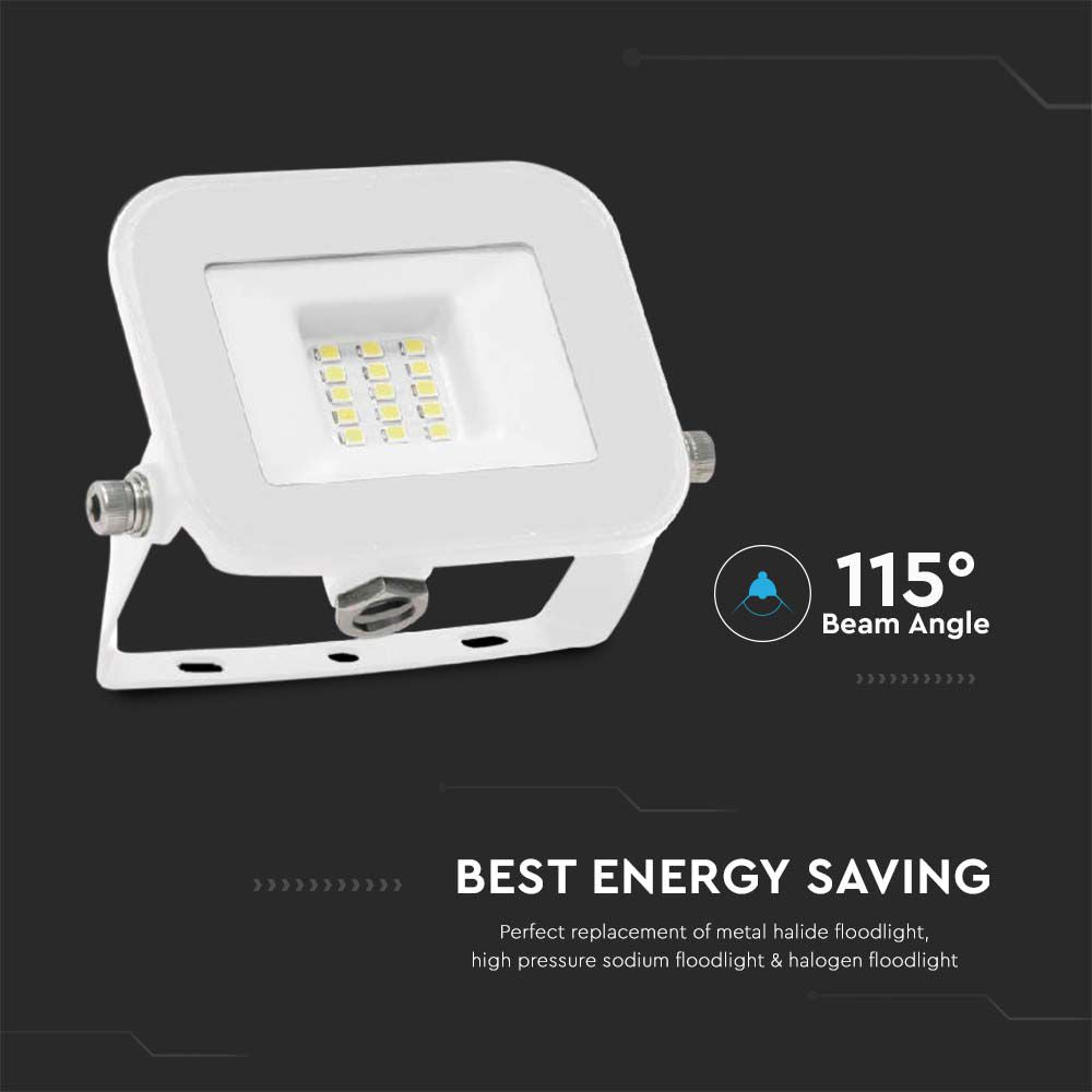 10W Naświetlacz LED SMD / Chip SAMSUNG / Barwa:4000K / Obudowa: Biała
