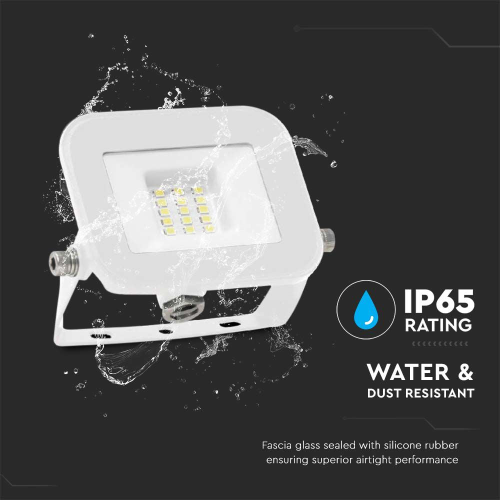 10W Naświetlacz LED SMD / Chip SAMSUNG / Barwa:4000K / Obudowa: Biała