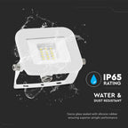 10W Naświetlacz LED SMD / Chip SAMSUNG / Barwa:6500K / Obudowa: Biała