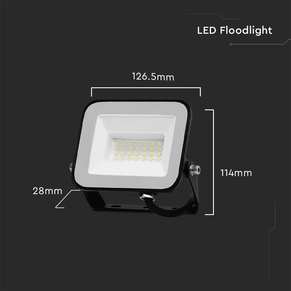 20W Naświetlacz LED SMD / Chip SAMSUNG / Barwa:4000K / Obudowa: Czarna