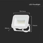 20W Naświetlacz LED SMD / Chip SAMSUNG / Barwa:3000K / Obudowa: Biała