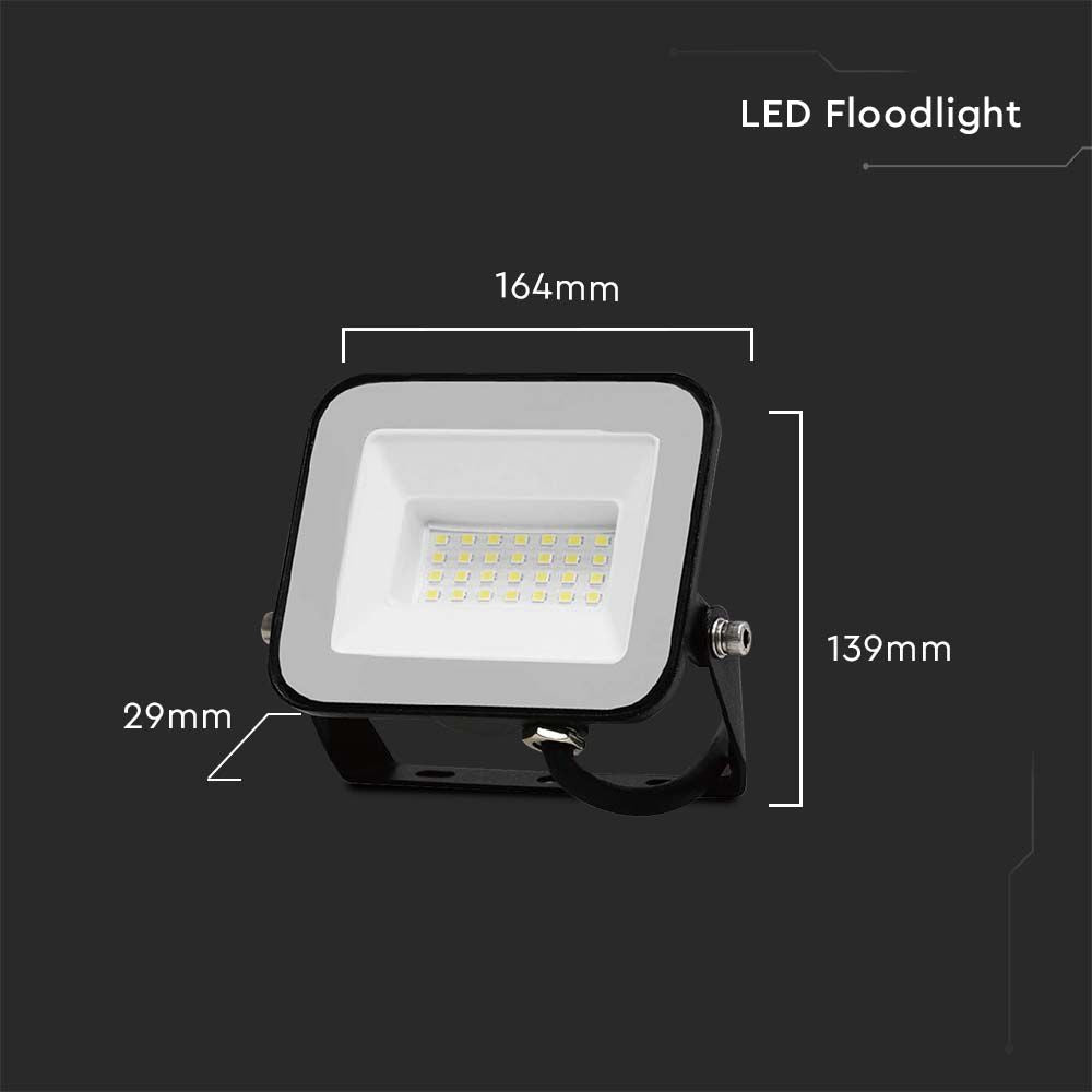 30W Naświetlacz LED SMD / Chip SAMSUNG / Barwa:6500K / Obudowa: Czarna