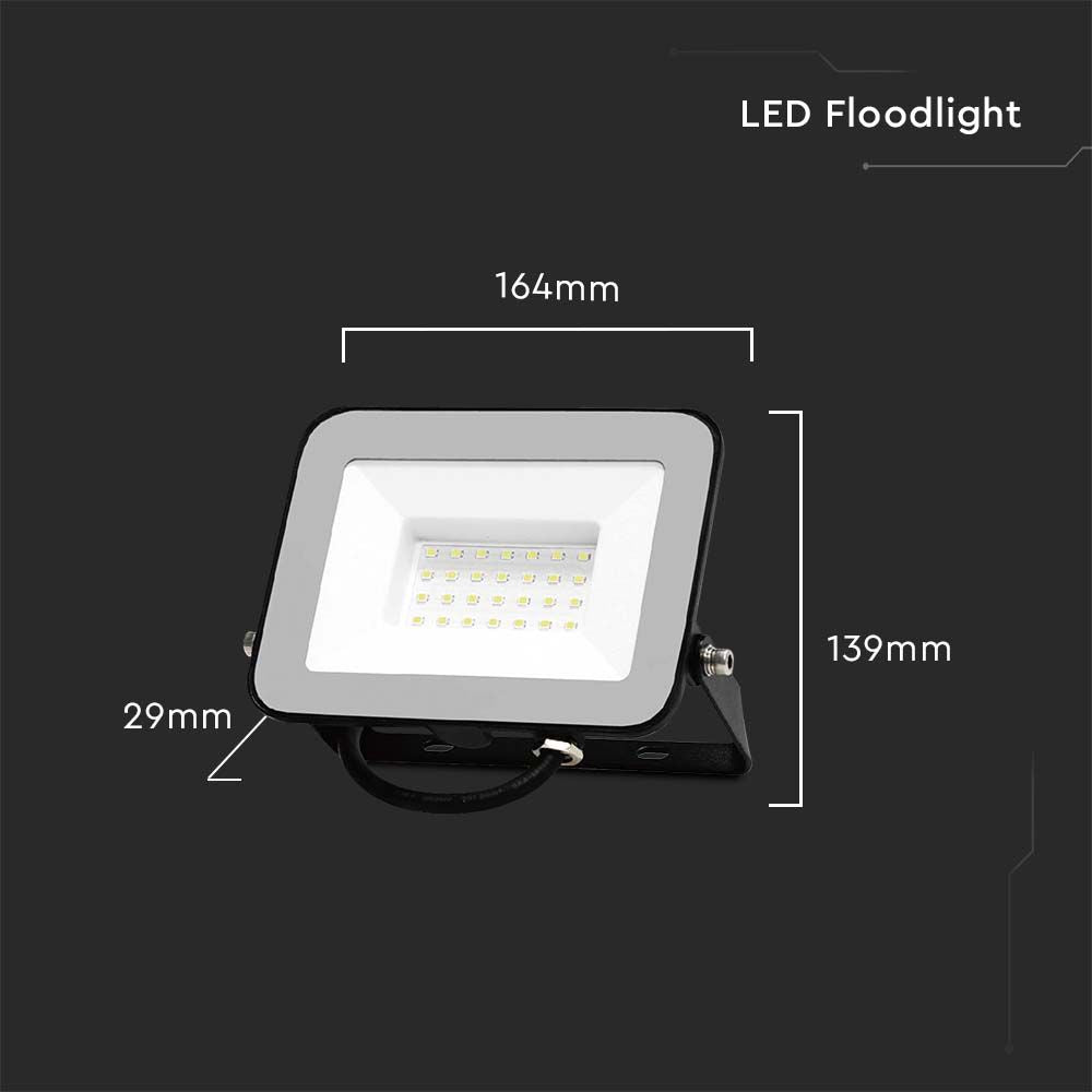 30W Naświetlacz LED SMD / Chip SAMSUNG / Barwa:4000K / Obudowa: Czarna