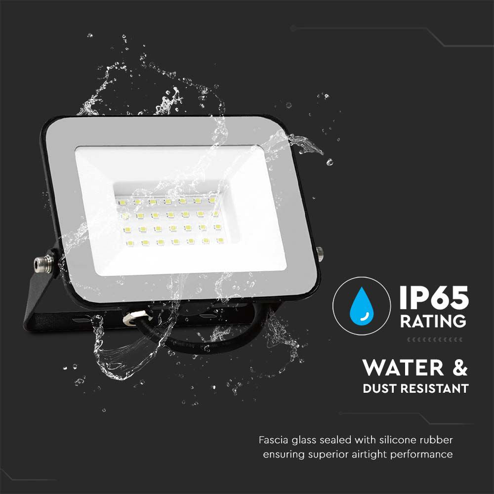 30W Naświetlacz LED SMD / Chip SAMSUNG / Barwa:4000K / Obudowa: Czarna