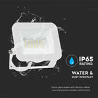 30W Naświetlacz LED SMD / Chip SAMSUNG / Barwa:3000K / Obudowa: Biała