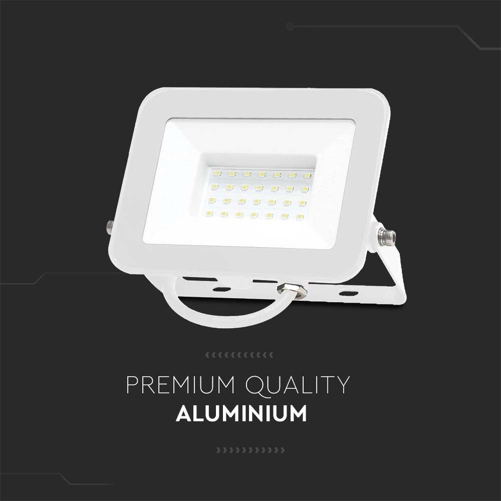 30W Naświetlacz LED SMD / Chip SAMSUNG / Barwa:6500K / Obudowa: Biała