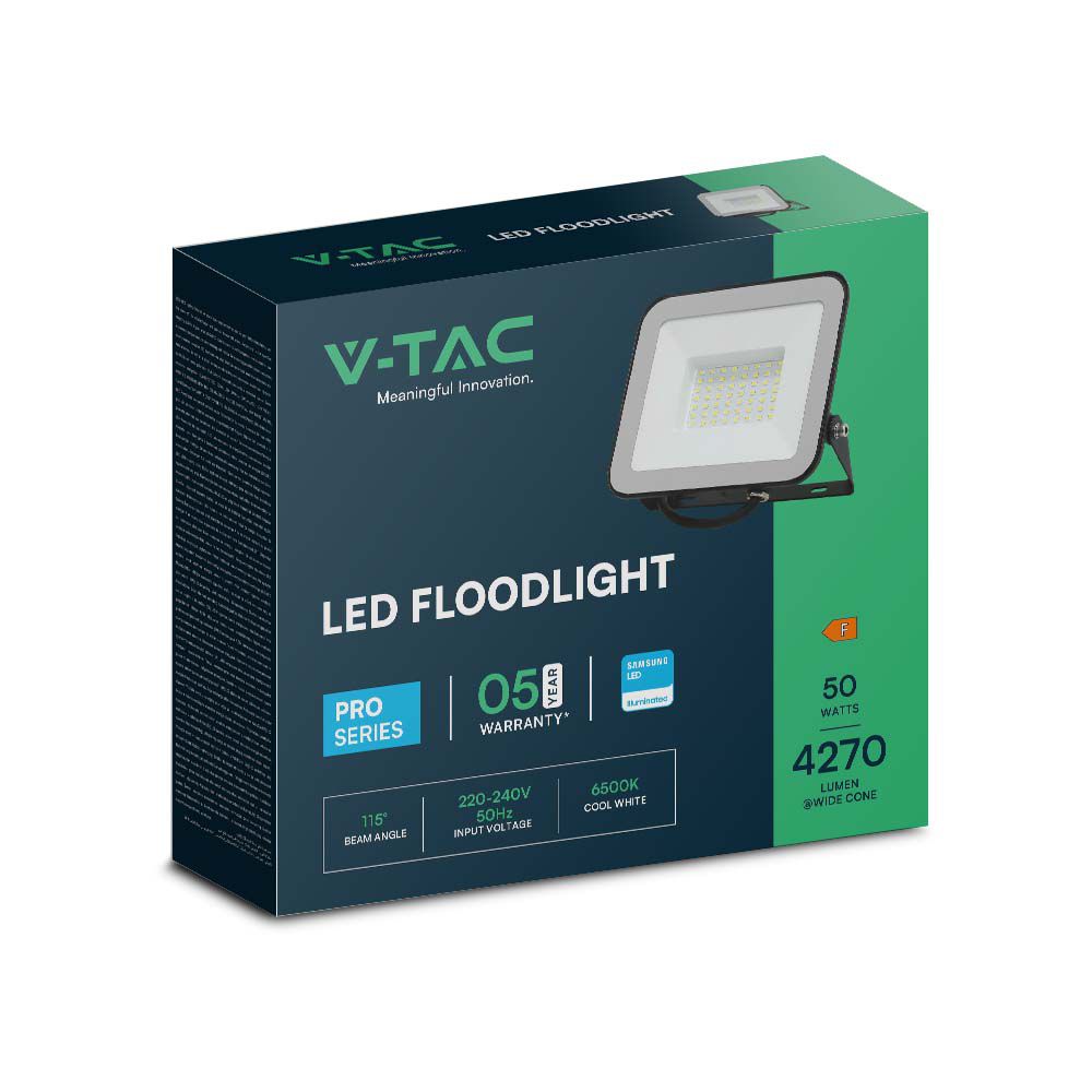 50W Naświetlacz LED SMD / Chip SAMSUNG / Barwa:6500K / Obudowa: Czarna