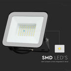 50W Naświetlacz LED SMD / Chip SAMSUNG / Barwa:6500K / Obudowa: Czarna
