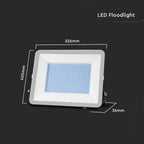 200W Naświetlacz LED SMD / Chip SAMSUNG / Barwa:4000K / Obudowa: Czarna