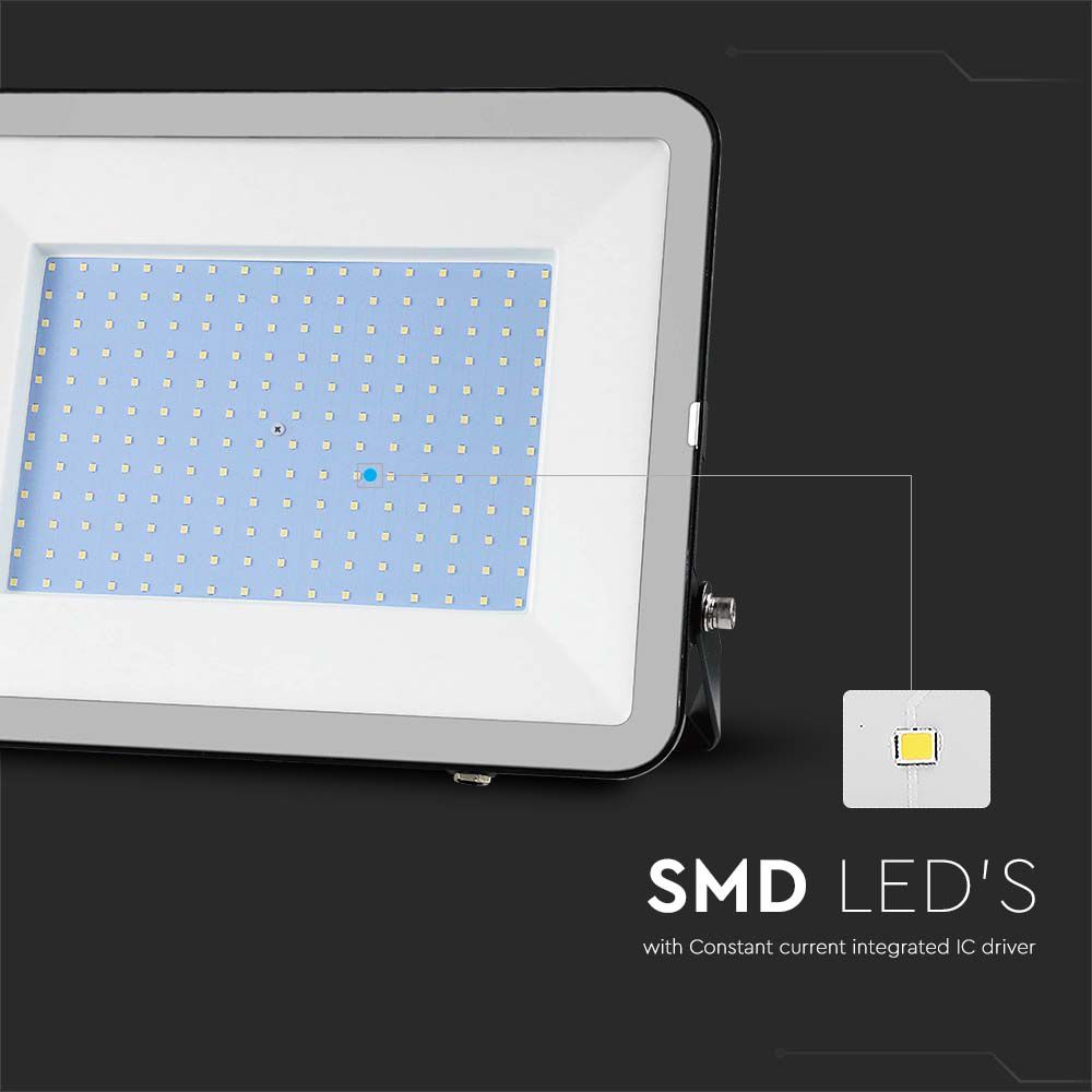 200W Naświetlacz LED SMD / Chip SAMSUNG / Barwa:6500K / Obudowa: Czarna