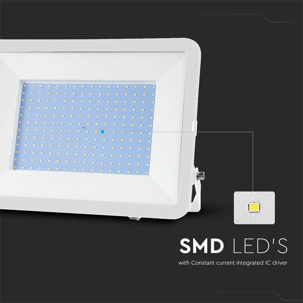 200W Naświetlacz LED SMD / Chip SAMSUNG / Barwa:4000K / Obudowa: Biała