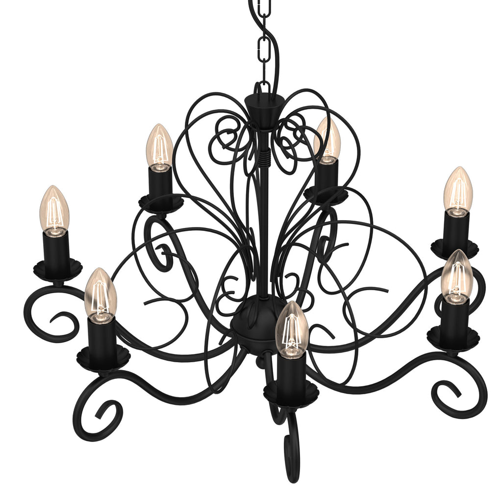 żyrandol Mauro black 7xE14