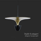 Lampa wisząca LED (30*320*100CM) / Barwa: 3000K / Kolor: Czarny / Obudowa: Złota