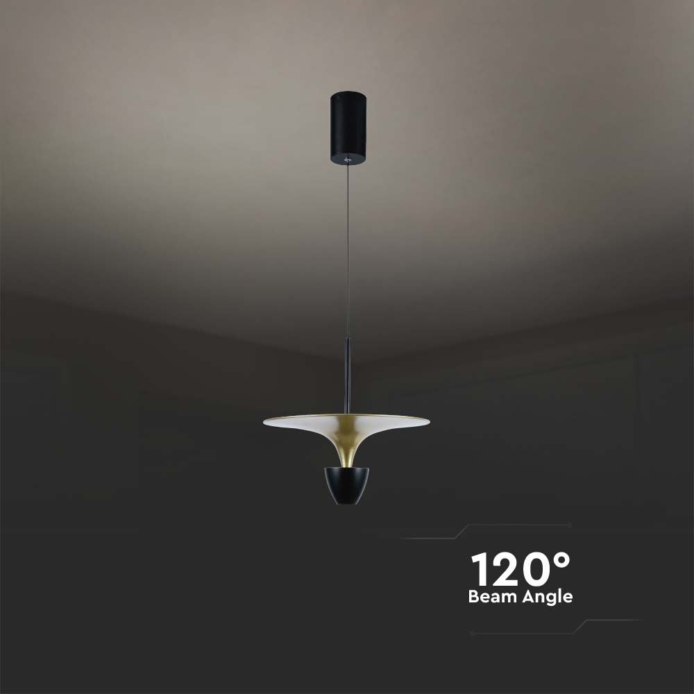 Lampa wisząca LED (30*320*100CM) / Barwa: 3000K / Kolor: Czarny / Obudowa: Złota