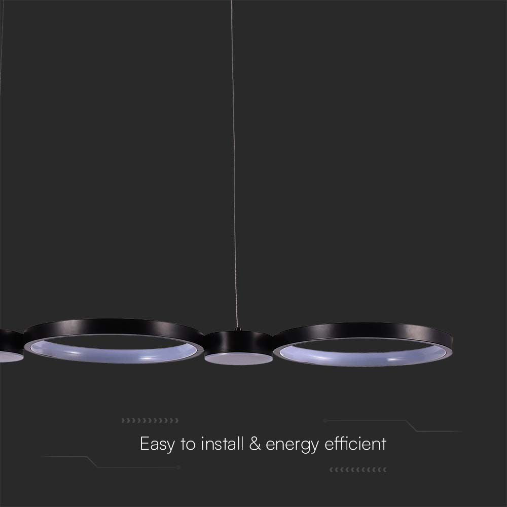 Lampa wisząca LED (95*100CM) / Barwa: 3000K / Obudowa: Czarna