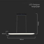 Lampa wisząca LED (80*100CM) / Barwa: 4000K / Obudowa: Czarna