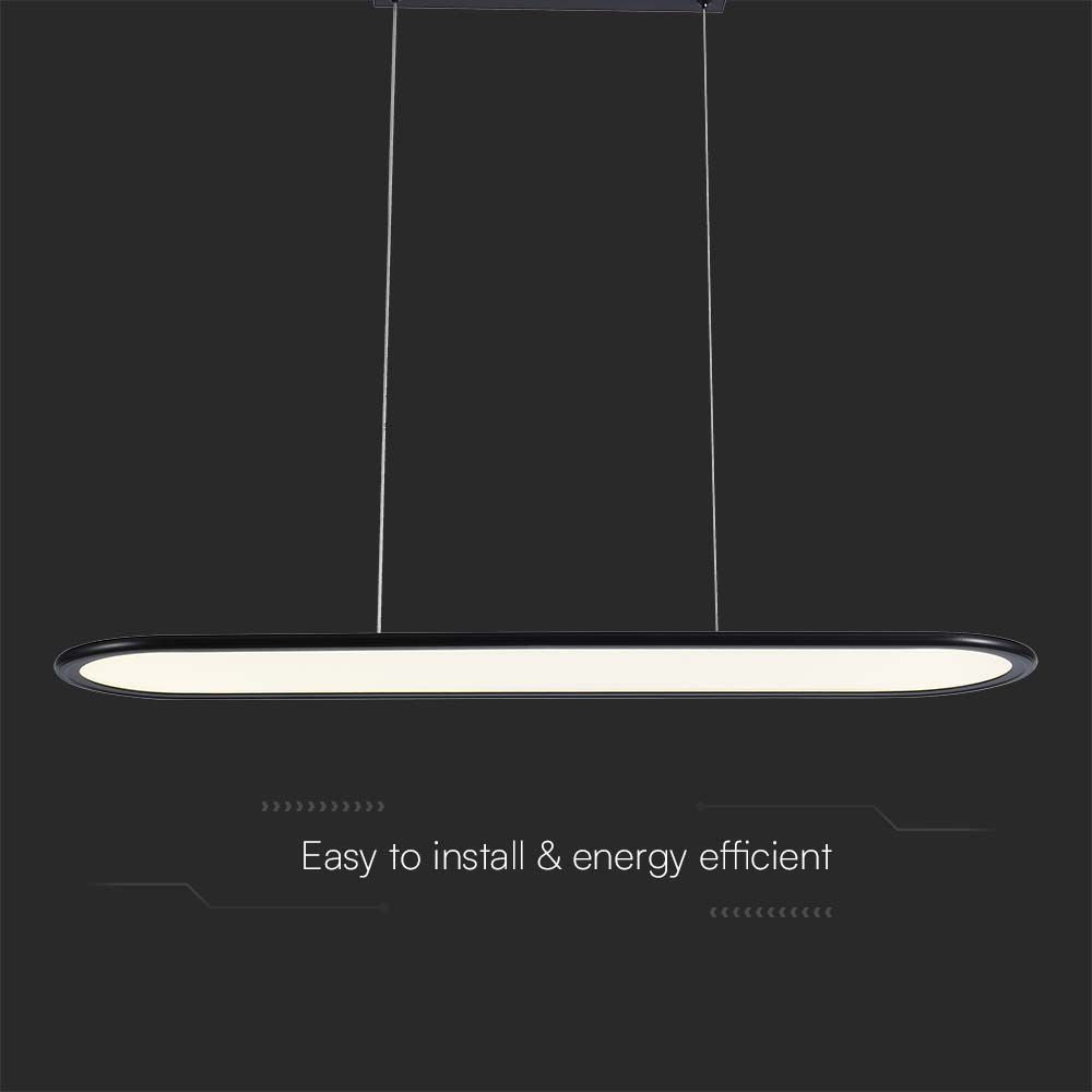 Lampa wisząca LED (80*100CM) / Barwa: 4000K / Obudowa: Czarna