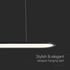 Lampa wisząca LED (80*100CM) / Barwa: 4000K / Obudowa: Czarna