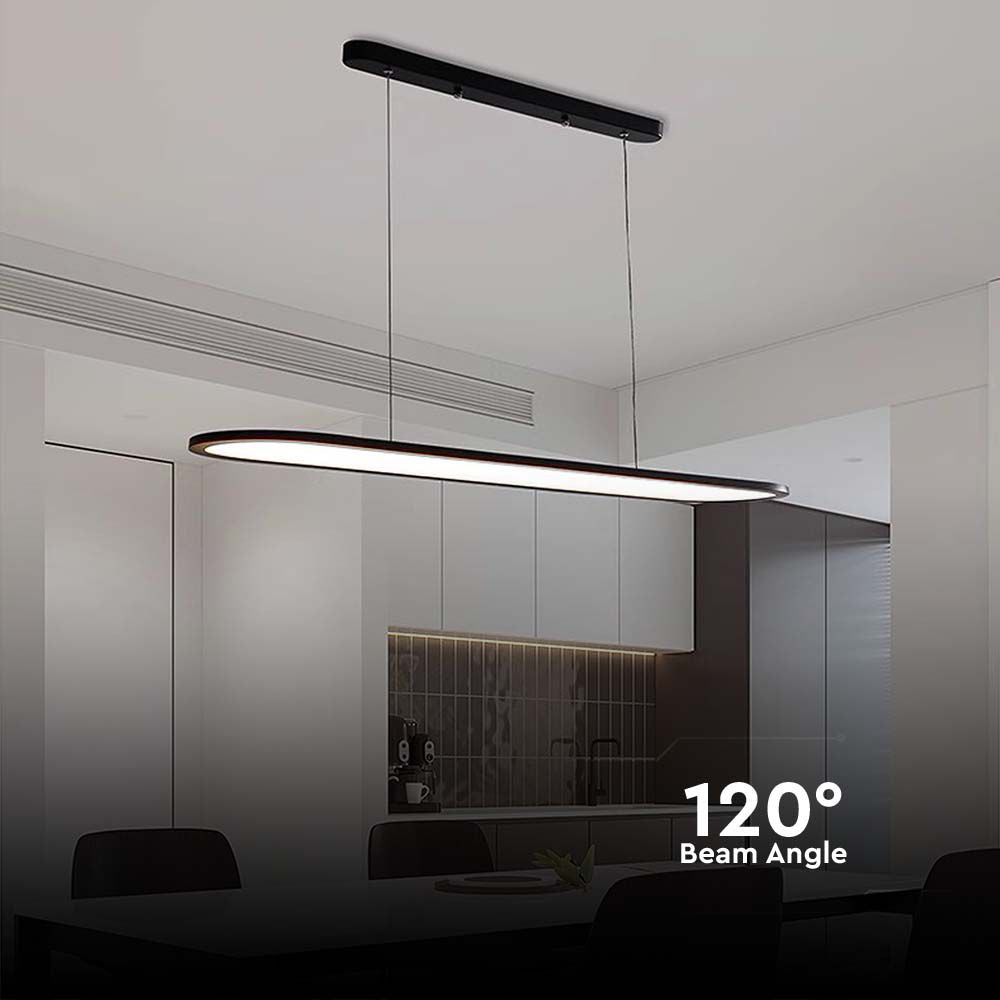 Lampa wisząca LED (80*100CM) / Barwa: 4000K / Obudowa: Czarna